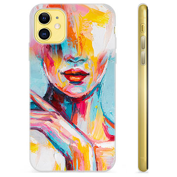 iPhone 11 TPU Cover - Abstrakt Portræt