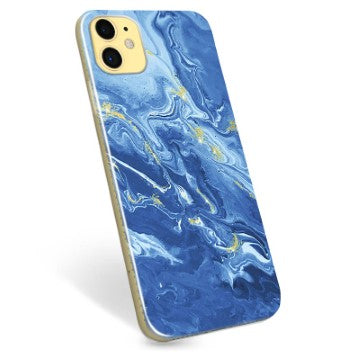 iPhone 11 TPU Cover - Farverig Marmor