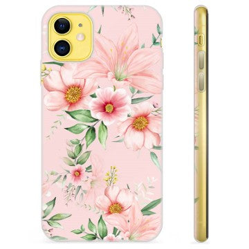 iPhone 11 TPU Cover - Vandfarveblomster