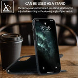 iPhone 11 Vintage 2-i-1 Etui M. Aftageligt Cover - sort