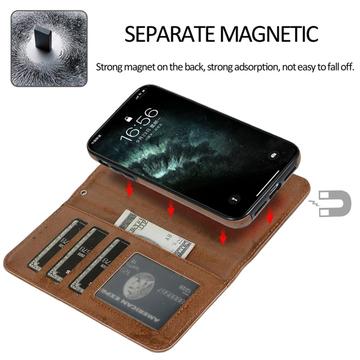 iPhone 11 Vintage 2-i-1 Etui M. Aftageligt Cover - brun