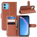 iPhone 11 Pung Taske med Magnetisk Lukning - Brun