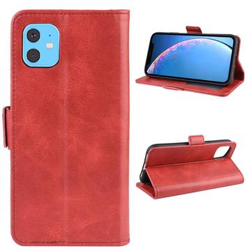 iPhone 11 Pung Taske med Magnetisk Lukning - Rød
