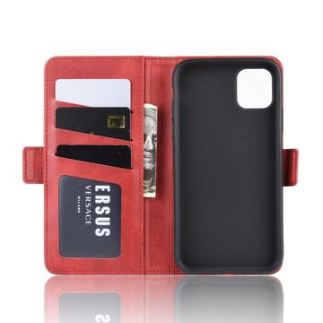 iPhone 11 Pung Taske med Magnetisk Lukning - Rød