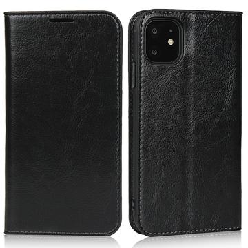 iPhone 11 Læderpung med Stativ - Sort