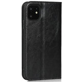 iPhone 11 Læderpung med Stativ - Sort