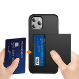 iPhone 12/12 Pro Hybrid Cover med Glidende Kortslot - Rødguld
