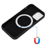 iPhone 12 Mini Liquid Silikone Cover - MagSafe Kompatibel - Sort