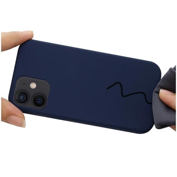 iPhone 12 Mini Liquid Silikone Cover - MagSafe Kompatibel - Mørkeblå