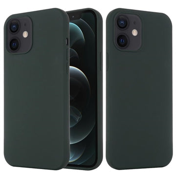 iPhone 12 Mini Liquid Silikone Cover - MagSafe Kompatibel - Mørkegrøn