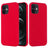 iPhone 12 Mini Liquid Silikone Cover - MagSafe Kompatibel - Rød