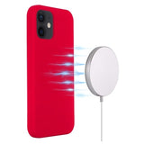 iPhone 12 Mini Liquid Silikone Cover - MagSafe Kompatibel - Rød