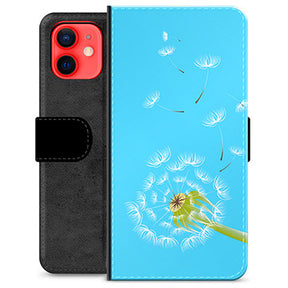 iPhone 12 mini Premium Flip Cover med Pung - Mælkebøtte