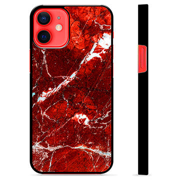 iPhone 12 mini Beskyttende Cover - Rød Marmor