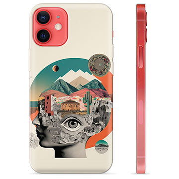 iPhone 12 mini TPU Cover - Abstrakt Collage