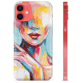 iPhone 12 mini TPU Cover - Abstrakt Portræt