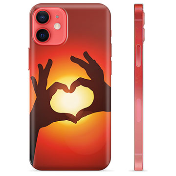 iPhone 12 mini TPU Cover - Hjertesilhuet