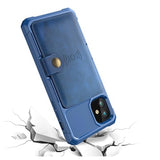 iPhone 12 Mini TPU Cover med Kortholder - Blå