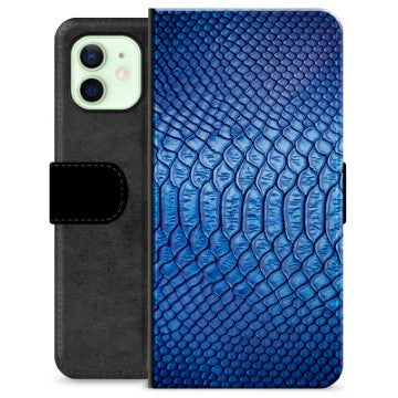 iPhone 12 Premium Flip Cover med Pung - Læder