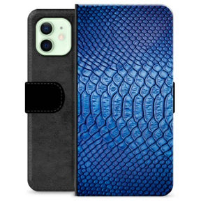 iPhone 12 Premium Flip Cover med Pung - Læder