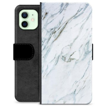iPhone 12 Premium Flip Cover med Pung - Marmor