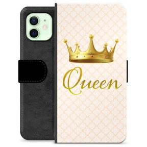 iPhone 12 Premium Flip Cover med Pung - Dronning