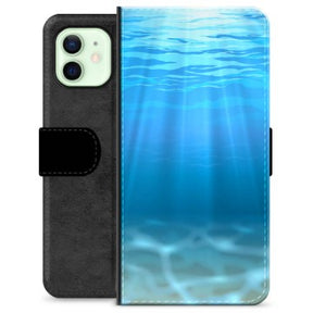 iPhone 12 Premium Flip Cover med Pung - Hav