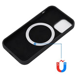 iPhone 12/12 Pro Liquid Silikone Cover - MagSafe Kompatibel - Sort