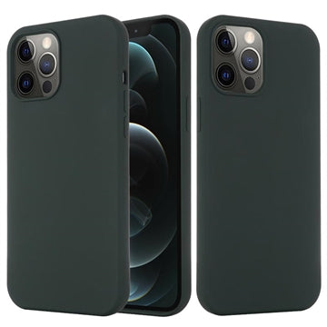 iPhone 12/12 Pro Liquid Silikone Cover - MagSafe Kompatibel - Mørkegrøn