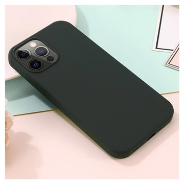 iPhone 12/12 Pro Liquid Silikone Cover - MagSafe Kompatibel - Mørkegrøn
