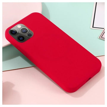 iPhone 12/12 Pro Liquid Silikone Cover - MagSafe Kompatibel - Rød