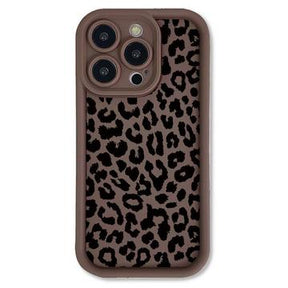 iPhone 12 Pro Max TPU-cover med leopardprint - Kaffe