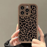 iPhone 12 Pro Max TPU-cover med leopardprint - Kaffe