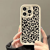 iPhone 12 Pro Max TPU-cover med leopardprint - hvid