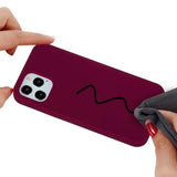 iPhone 12 Pro Max Liquid Silicone Cover - Mørk lilla