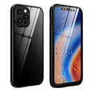 iPhone 12 Pro Max Magnetisk Cover med Skærmbeskyttelse Hærdet Glas - Sort