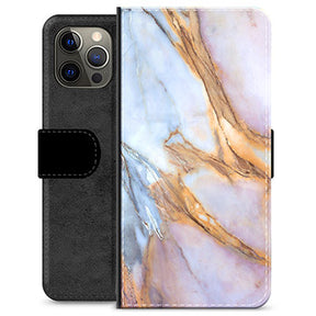 iPhone 12 Pro Max Premium Flip Cover med Pung - Elegant Marmor