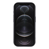 iPhone 12 Pro Max Stilfuldt stødsikkert TPU cover med forhøjede kanter - sort / stor sløjfe