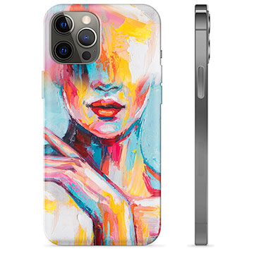 iPhone 12 Pro Max TPU Cover - Abstrakt Portræt
