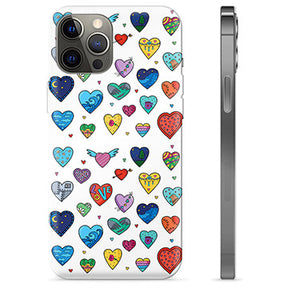 iPhone 12 Pro Max TPU Cover - Hjerter