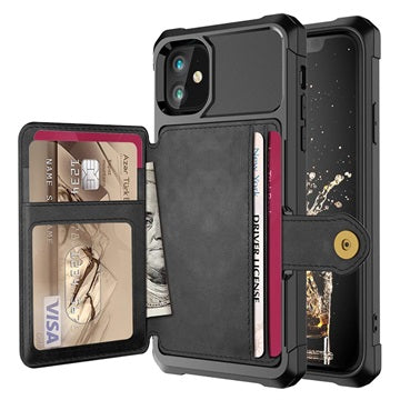iPhone 12 Pro Max TPU Cover med Kortholder - Sort