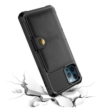 iPhone 12 Pro Max TPU Cover med Kortholder - Sort