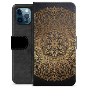 iPhone 12 Pro Premium Flip Cover med Pung - Mandala