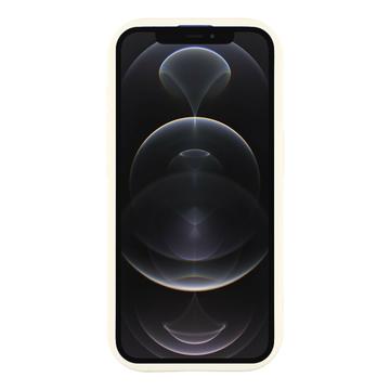 iPhone 12 Pro Stilfuldt stødsikkert TPU cover med forhøjede kanter - hvid / Sløjfebundne kirsebær