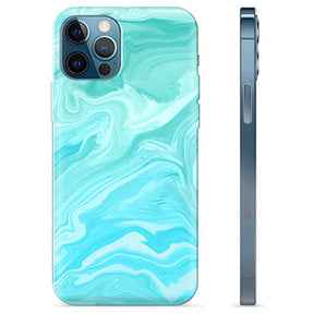 iPhone 12 Pro TPU Cover - Blå Marmor