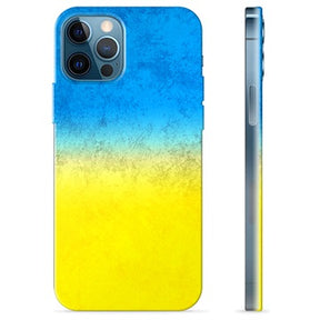 iPhone 12 Pro TPU Cover Ukrainsk Flag - Tofarvet