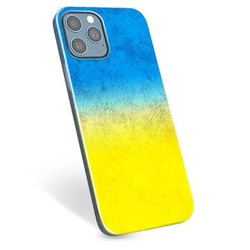 iPhone 12 Pro TPU Cover Ukrainsk Flag - Tofarvet