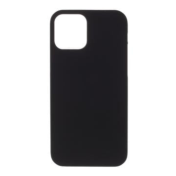 iPhone 12 Gummibelagt Plastik Cover - Sort