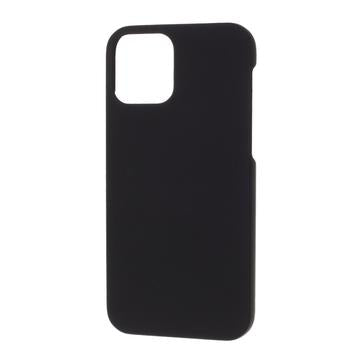 iPhone 12 Gummibelagt Plastik Cover - Sort