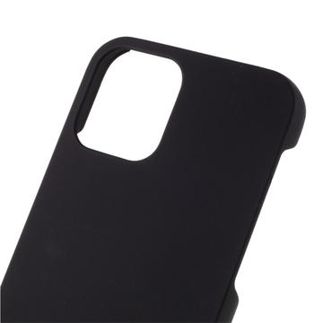 iPhone 12 Gummibelagt Plastik Cover - Sort